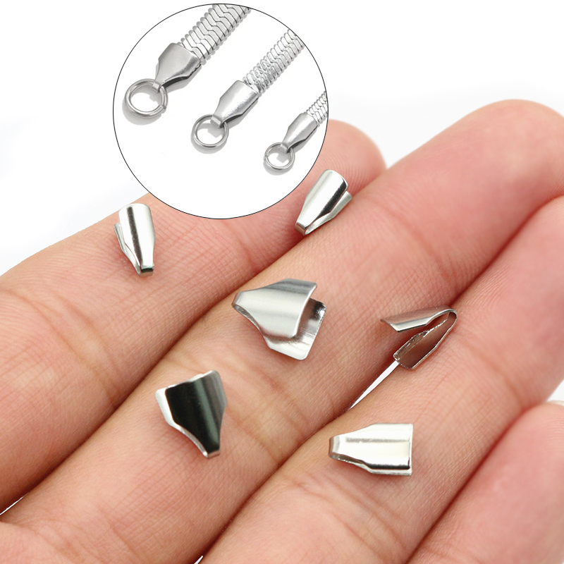 Jewelry Making Chain - 100pcs 스테인레스 스틸 2-7mm 플랫 코드