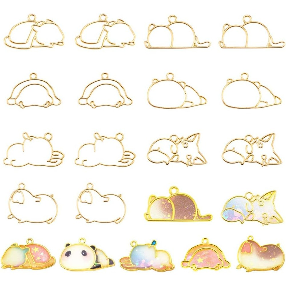 Jewelry Making Resin - Hibernator 테마 오픈 베젤 참, 7
