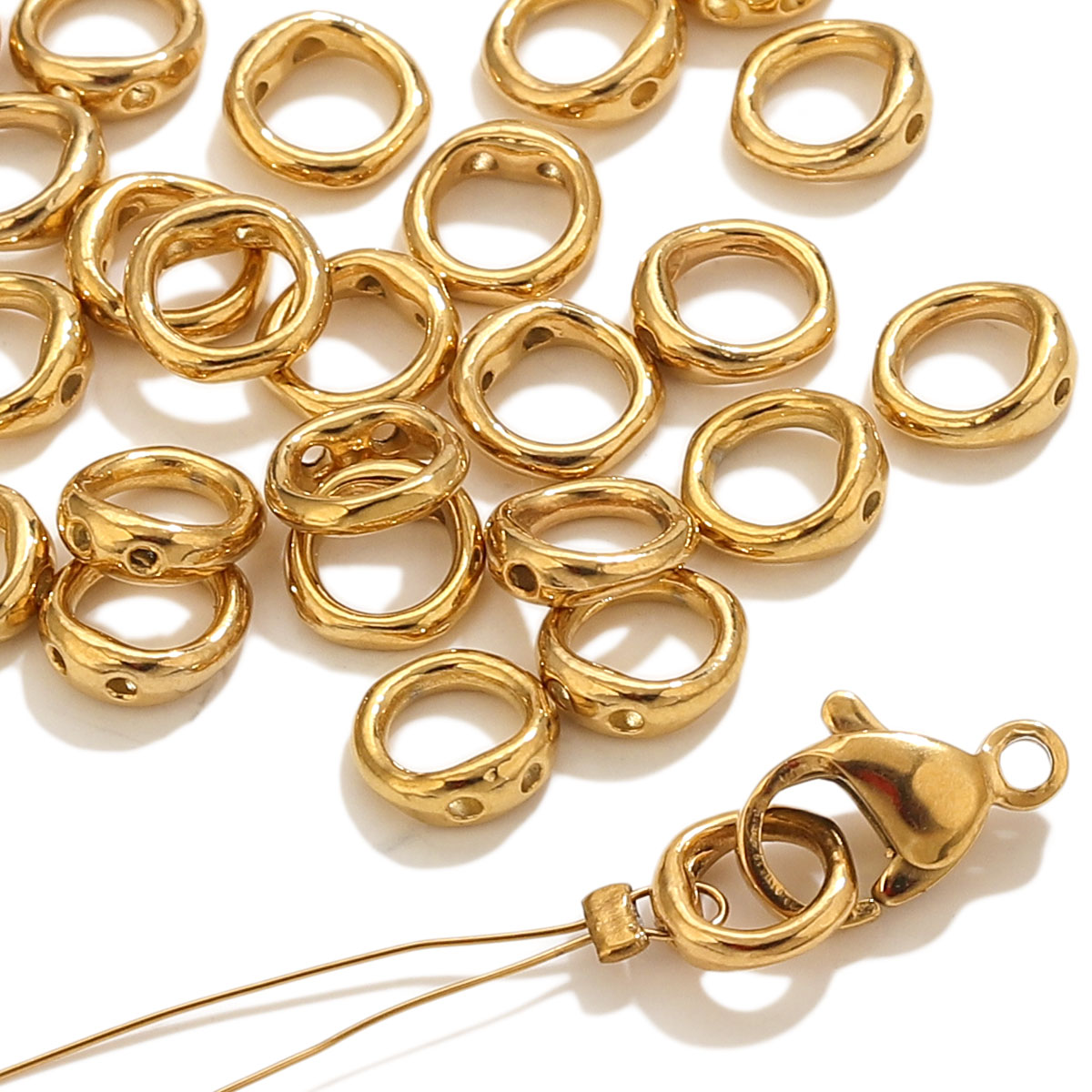 Jewelry Making Metal Supplies - 20개 스테인리스 스틸 클래스프 엔드 커넥터