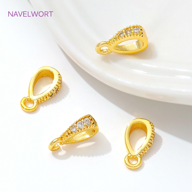 Jewelry Making Ring Tool - 금도금 상감 지르콘 펜던트 베일, 링