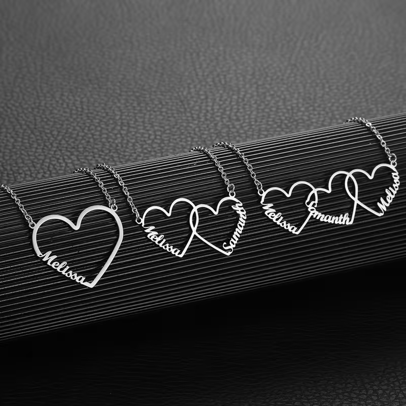 Making Custom Jewelry - 맞춤형 인터로킹 하트 네임 목걸이, 개인