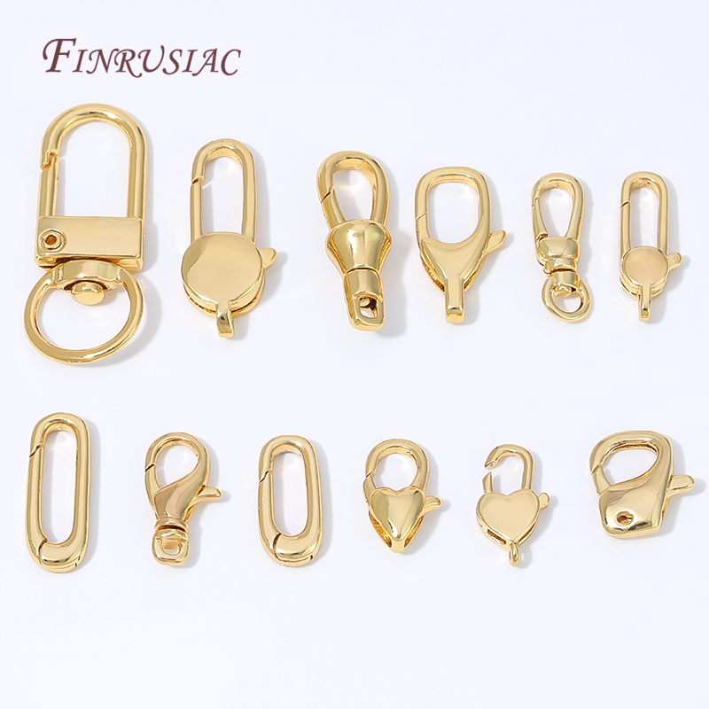 Jewelry Making Gold - 18K 금도금 미니 하트 스프링 클래스프,