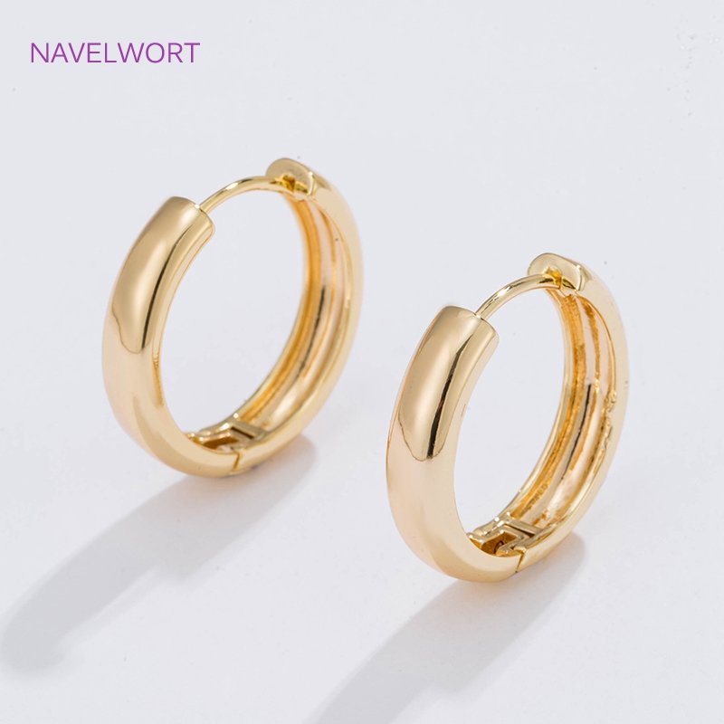Jewelry Making Gold - 6가지 사이즈의 금도금 원형 후프 귀걸이