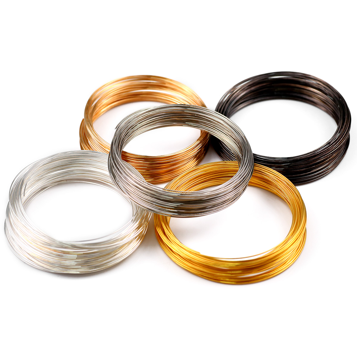 Memory Wire Bracelet - 메모리 스틸 와이어 50루프/묶음 0.6mm 쥬얼리