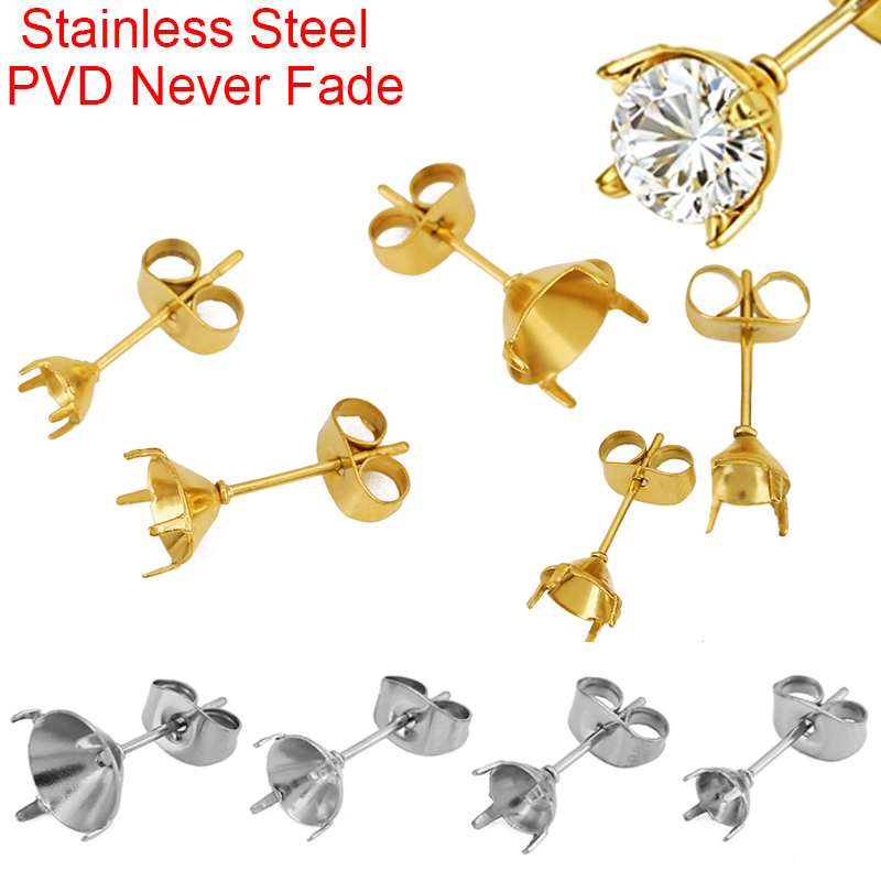 Jewelry Making With Stones - 20개 PVD 변색없는 스테인레스 스틸 귀걸이