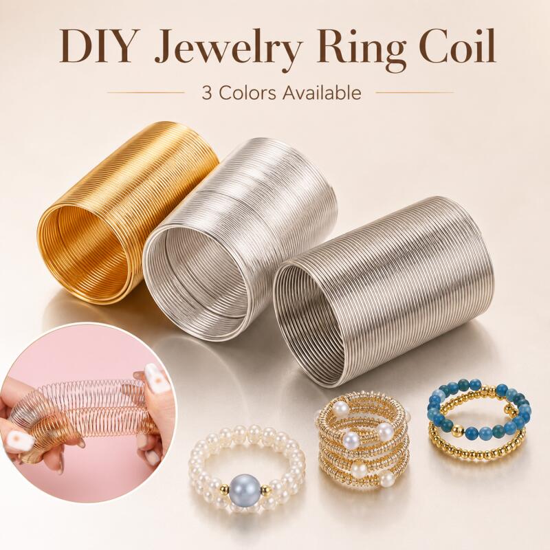 Memory Wire Bracelet - 약 68 루프 0.6mm 스틸 와이어