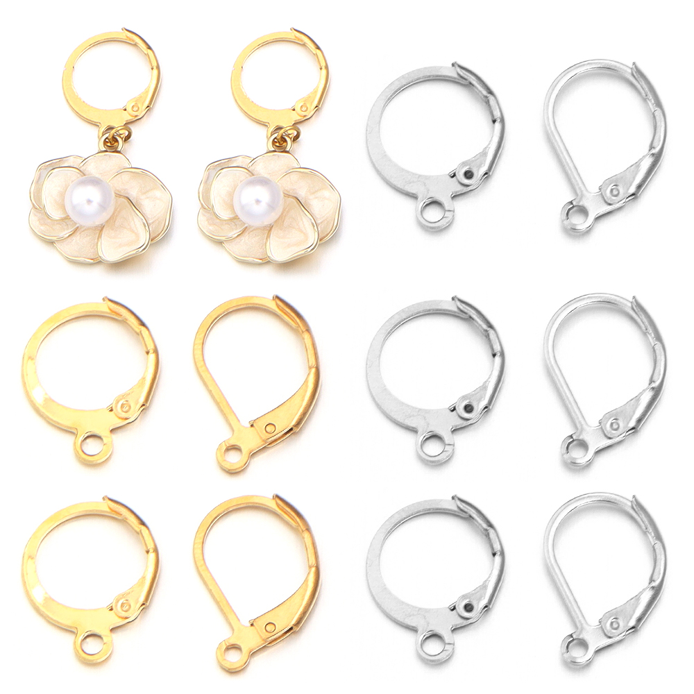 Jewelry Making Metal Supplies - 20 개/몫 스테인레스 스틸 귀고리 라운드