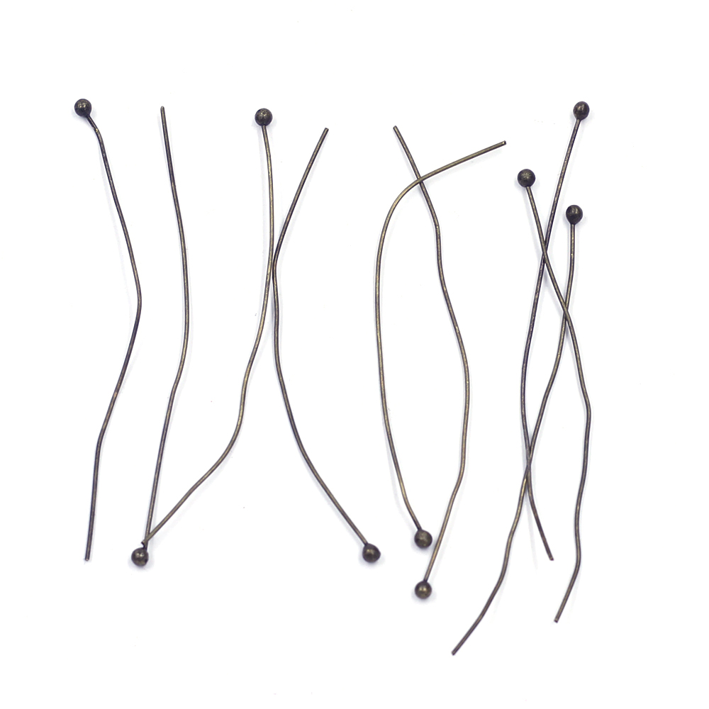 Jewelry Making Head Pins - 100개 구리 볼 헤드 핀 바늘
