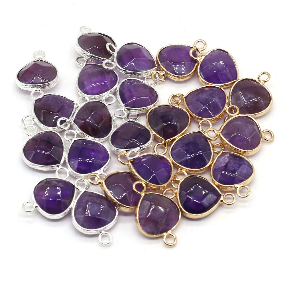Jewelry Making With Stones - 2pcs 천연 돌 커넥터 DIY 여성을위한
