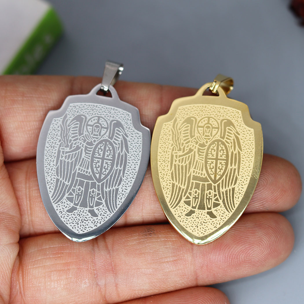 Jewelry Making Michaels - Archangel 세인트 마이클 메달리온 방패, 목걸이