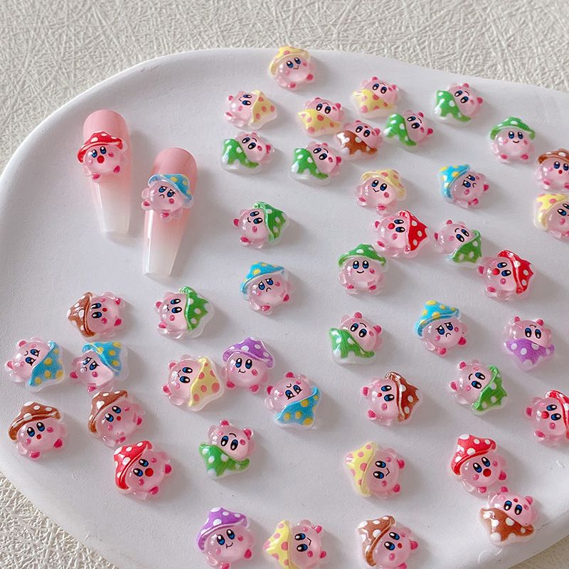 Jewelry Making Resin - 2/10/20pcs 커비 네일 참 3D 수지