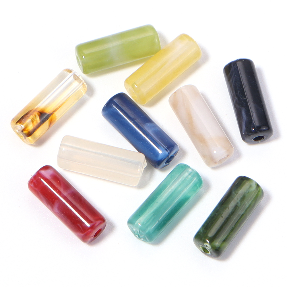 Jewelry Making With Stones - 100pcs 5x13mm 모조 옥석 아크릴 튜브