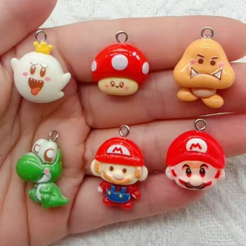 Jewelry Making Resin - 10개 레진 만화 펜던트, DIY 쥬얼리