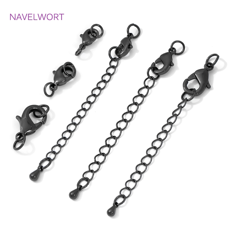 Jewelry Making Metal Supplies - 블랙 컬러 황동 랍스터 걸쇠 및