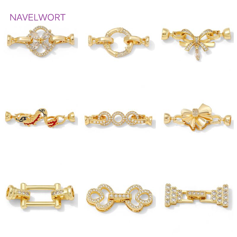 Jewelry Making Metal Supplies - 1/2개 14K 금도금 진주 클래스프 잠금장치,