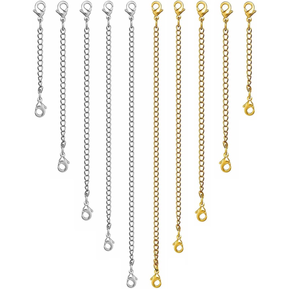 10개 체인 연장기, 목걸이 팔찌용 스테인리스 스틸 연 - Jewelry Making Chain 리뷰 및 가격