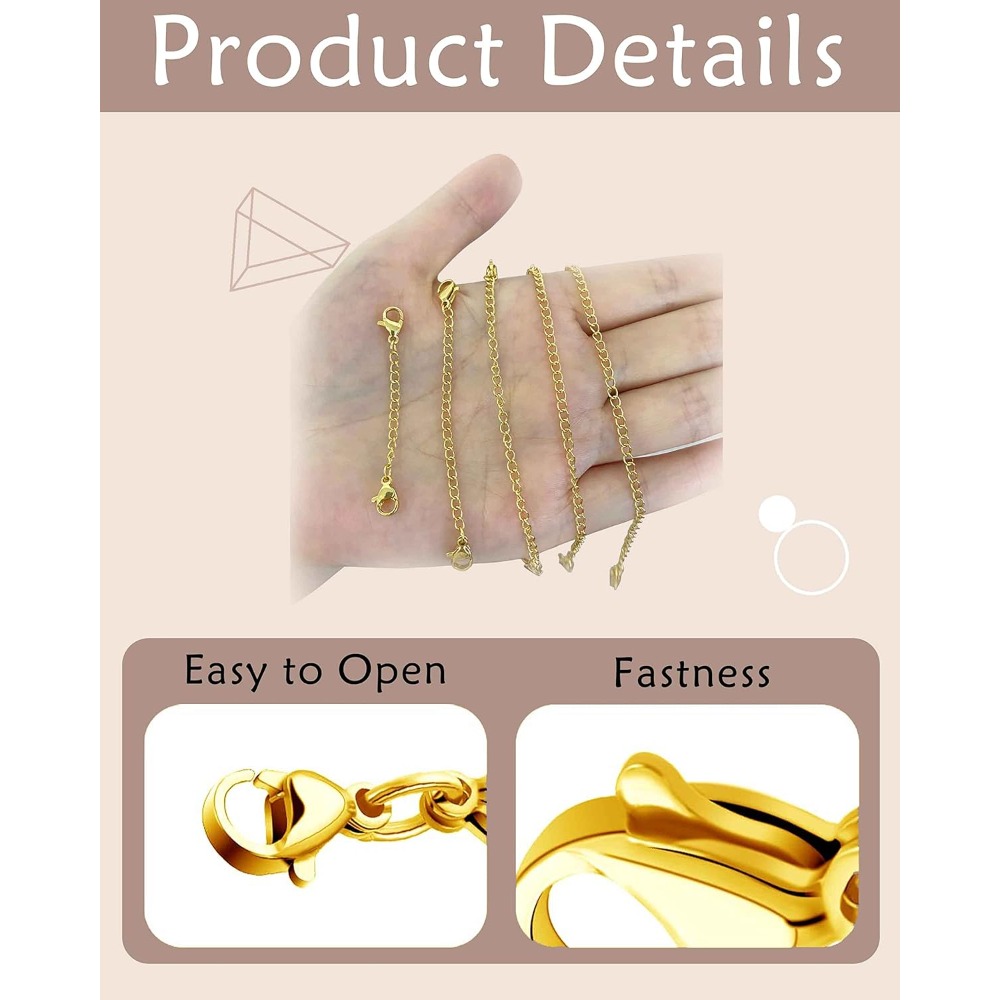 10개 체인 연장기, 목걸이 팔찌용 스테인리스 스틸 연 - Jewelry Making Chain 리뷰 및 가격
