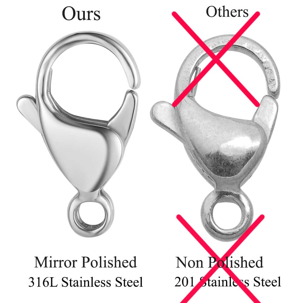 20/30/40 316L 스테인리스 스틸 로브스터 클래 - Jewelry Making Gold 리뷰 및 가격