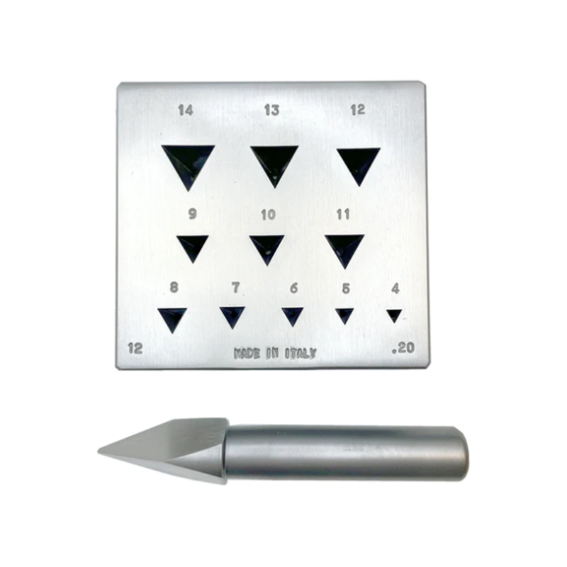 OMO 삼각형 베젤 블록(펀치 포함) 이탈리아산 4-1 - Xtool Jewelry Making 리뷰 및 가격