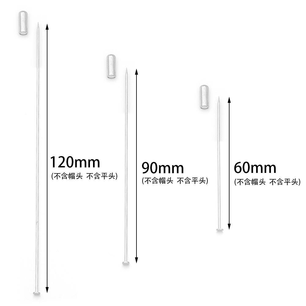 10개 60/90/120mm 구리 브로치 핀 플랫 헤드 - Jewelry Making Head Pins 리뷰 및 가격