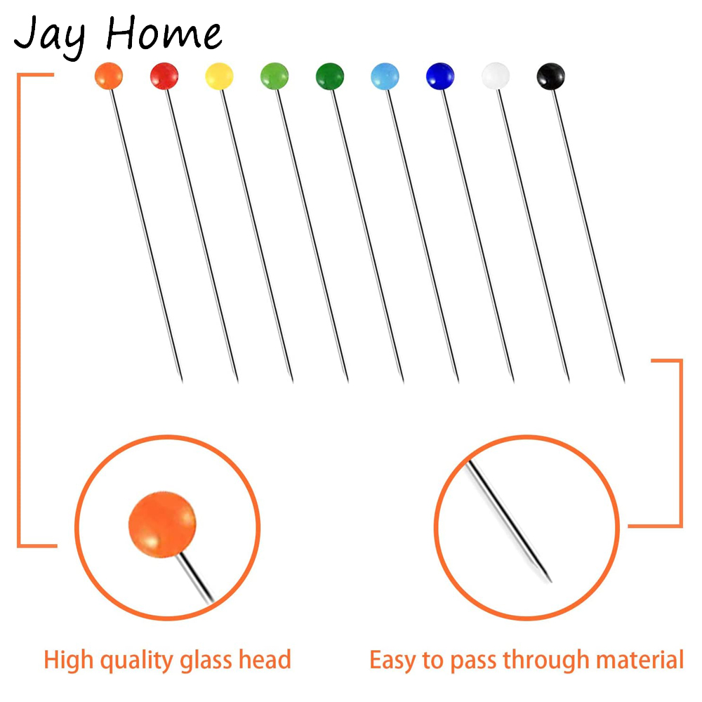 250PCS 바느질 핀 여러 가지 빛깔의 머리 핀 38 - Jewelry Making Head Pins 리뷰 및 가격