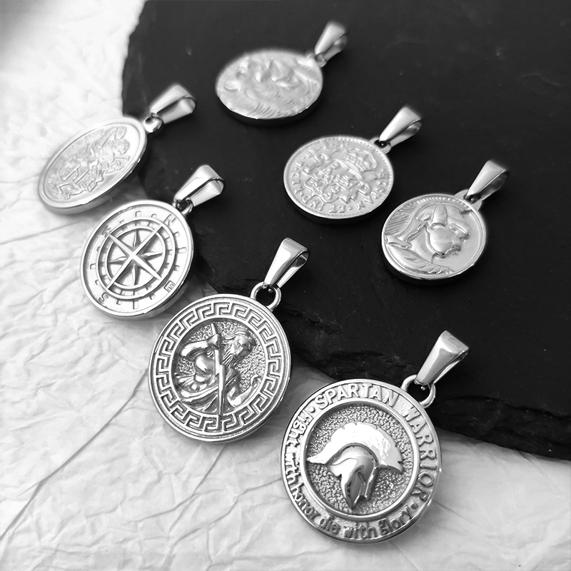 스테인레스 스틸 빈티지 라운드 초상화 코인 성 미카엘  - Jewelry Making Michaels 리뷰 및 가격