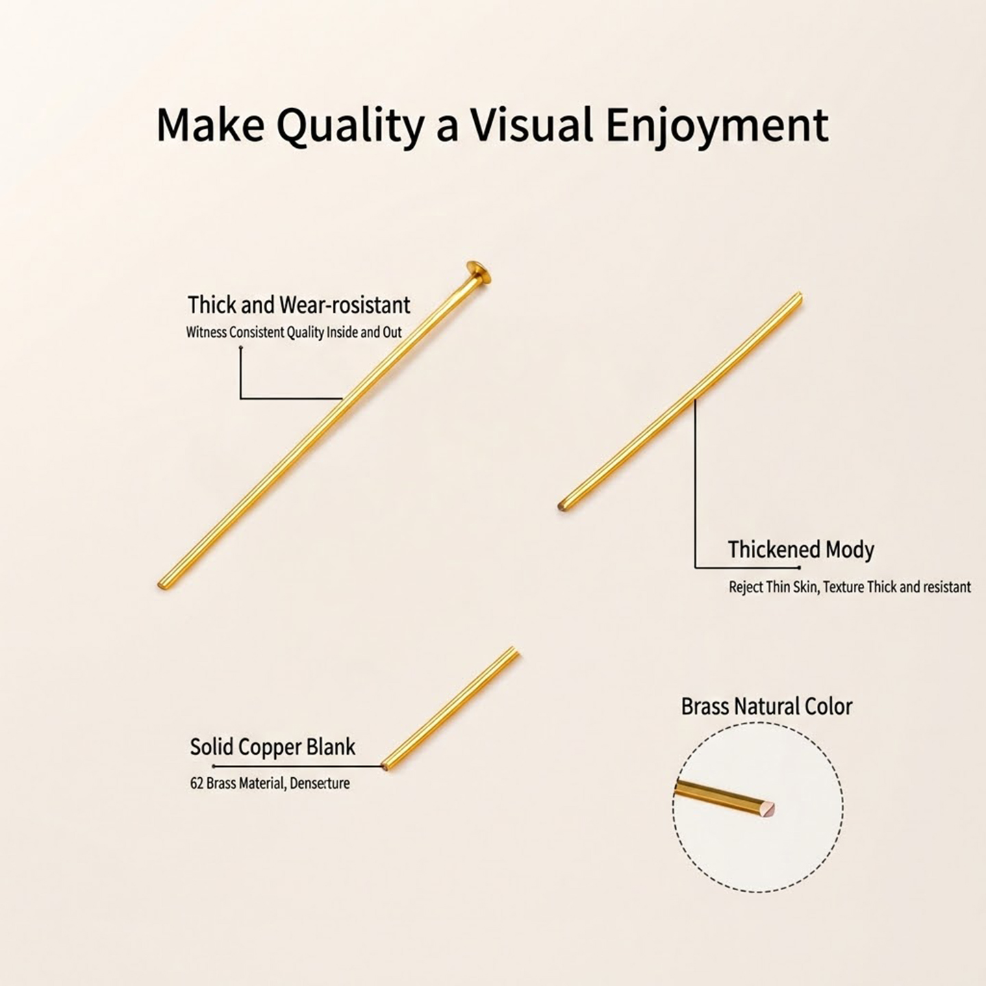 50개 18K 금도금 플랫 헤드 핀 16-50mm 황동 - Jewelry Making Head Pins 리뷰 및 가격