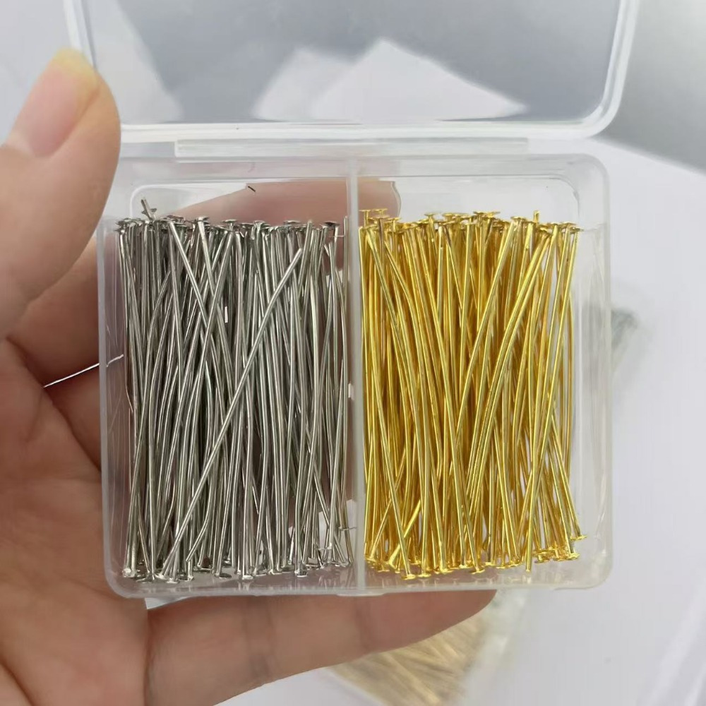 200개입 30/40/50mm 철제 바늘, 박스 포장된 - Jewelry Making Head Pins 리뷰 및 가격