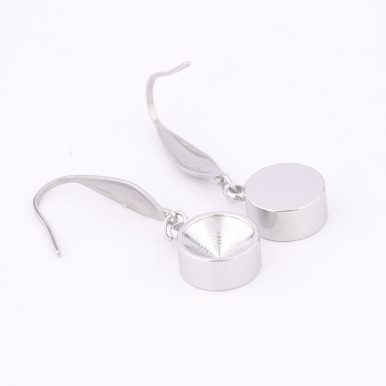 10개 스테인리스 스틸 귀걸이 세팅 베젤 블랭크 (ss - Jewelry Making With Stones 리뷰 및 가격