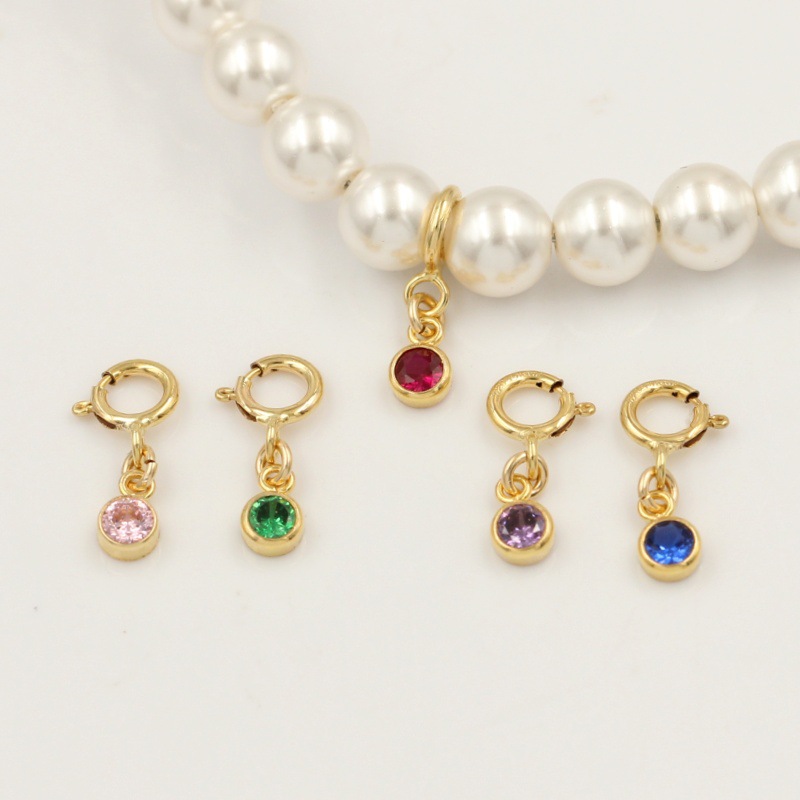 14K 골드 필드 스프링 링 클라스프와 탄생석 CZ 펜 - Jewelry Making With Stones 리뷰 및 가격