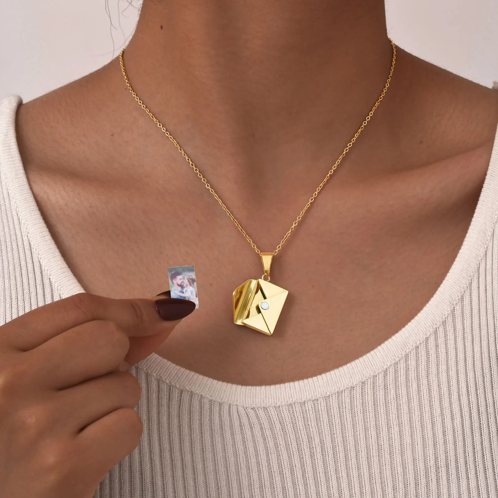 개인화 된 사진 로켓 목걸이 봉투 사랑 편지 모양 펜던 - Making Custom Jewelry 리뷰 및 가격