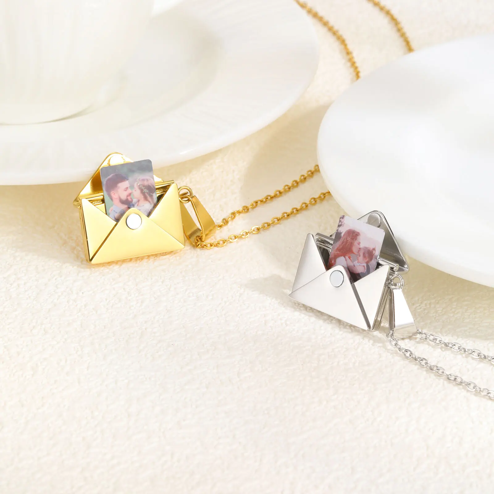 개인화 된 사진 로켓 목걸이 봉투 사랑 편지 모양 펜던 - Making Custom Jewelry 리뷰 및 가격