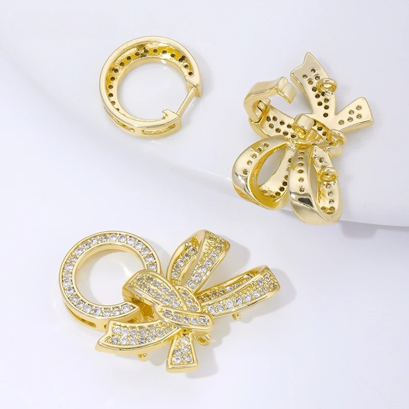 18K 금도금 진주 클래스프 커넥터 지르콘 3링 나비  - Jewelry Making Ring Tool 리뷰 및 가격