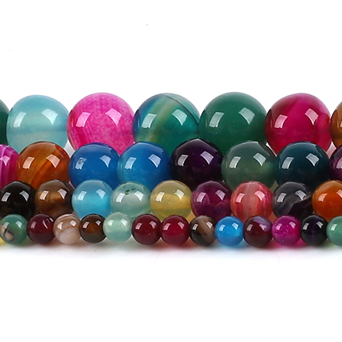 천연 마노석 비즈 화려한 원형 루즈 스페이서 비즈 쥬얼 - Jewelry Making With Stones 리뷰 및 가격