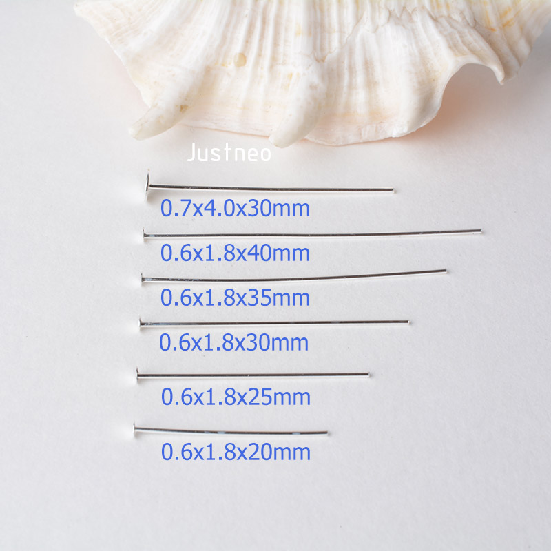 925 스털링 실버 플랫 헤드 핀, 실버 T핀, 쥬얼리 - Jewelry Making Head Pins 리뷰 및 가격