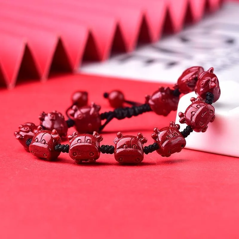 맞춤형 내추럴 레드 오가닉 시나바 중국 십이지 팔찌 비 - Making Custom Jewelry 리뷰 및 가격