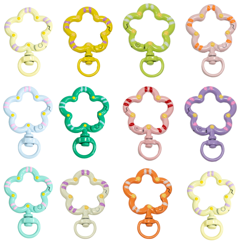 5pcs 꽃 금속 랍스터 클로 걸쇠 회전 매는 밧줄 트 - Jewelry Making Chain 리뷰 및 가격