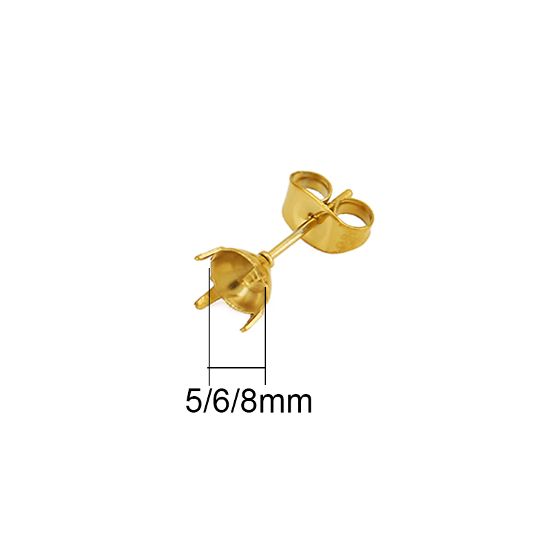 20개 PVD 변색없는 스테인레스 스틸 귀걸이 세팅 5 - Jewelry Making With Stones 리뷰 및 가격