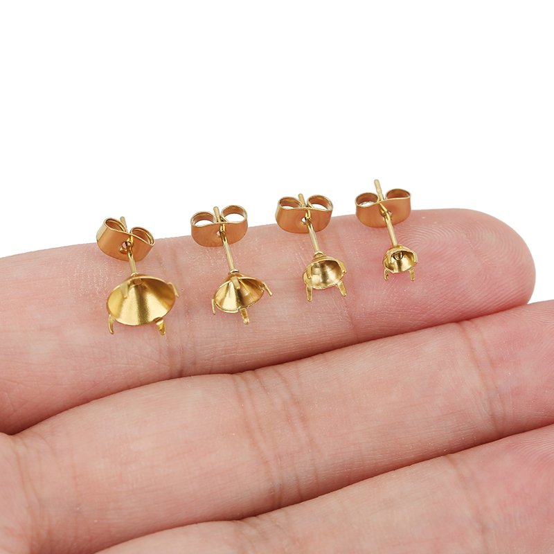 20개 PVD 변색없는 스테인레스 스틸 귀걸이 세팅 5 - Jewelry Making With Stones 리뷰 및 가격