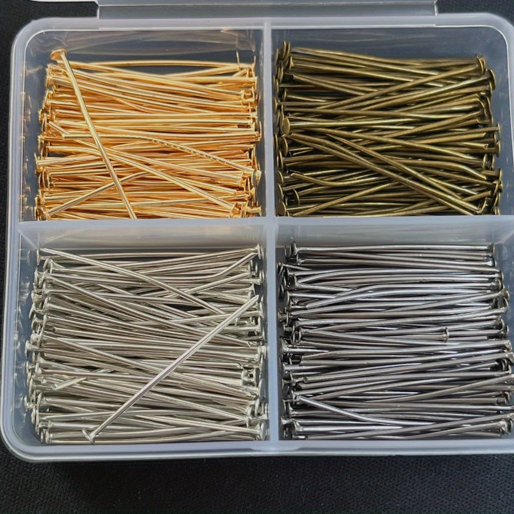 400pcs 혼합 철 헤드 핀 30mm 플랫 헤드 철  - Jewelry Making Head Pins 리뷰 및 가격