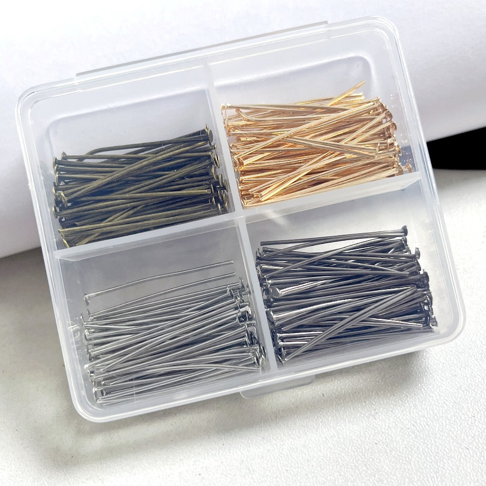 400pcs 혼합 철 헤드 핀 30mm 플랫 헤드 철  - Jewelry Making Head Pins 리뷰 및 가격