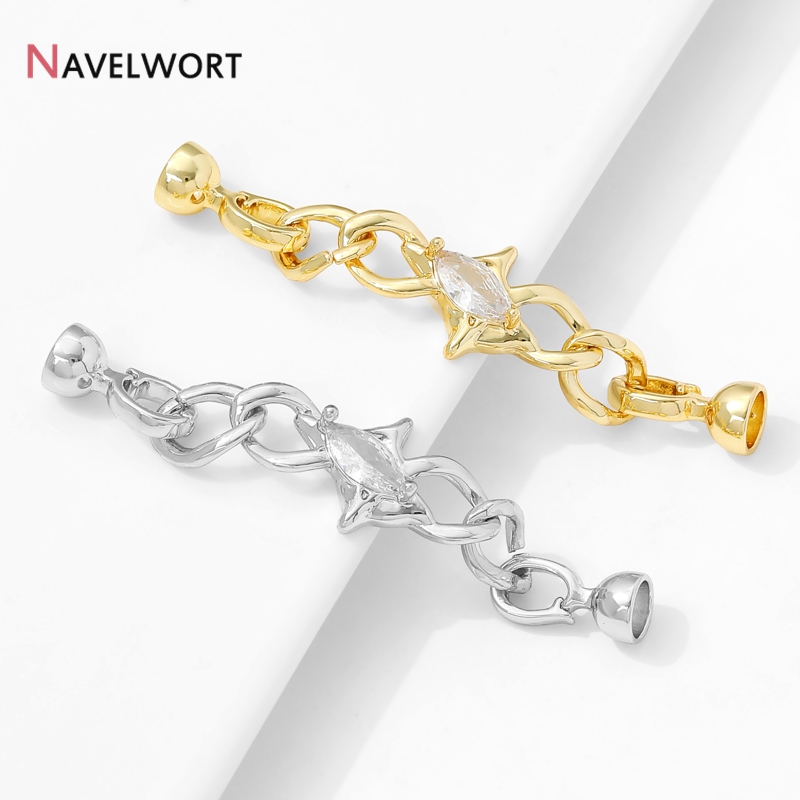 14K 금도금 황동 지르콘 커넥터 패스너 걸쇠 잠금장치 - Jewelry Making Chain 리뷰 및 가격