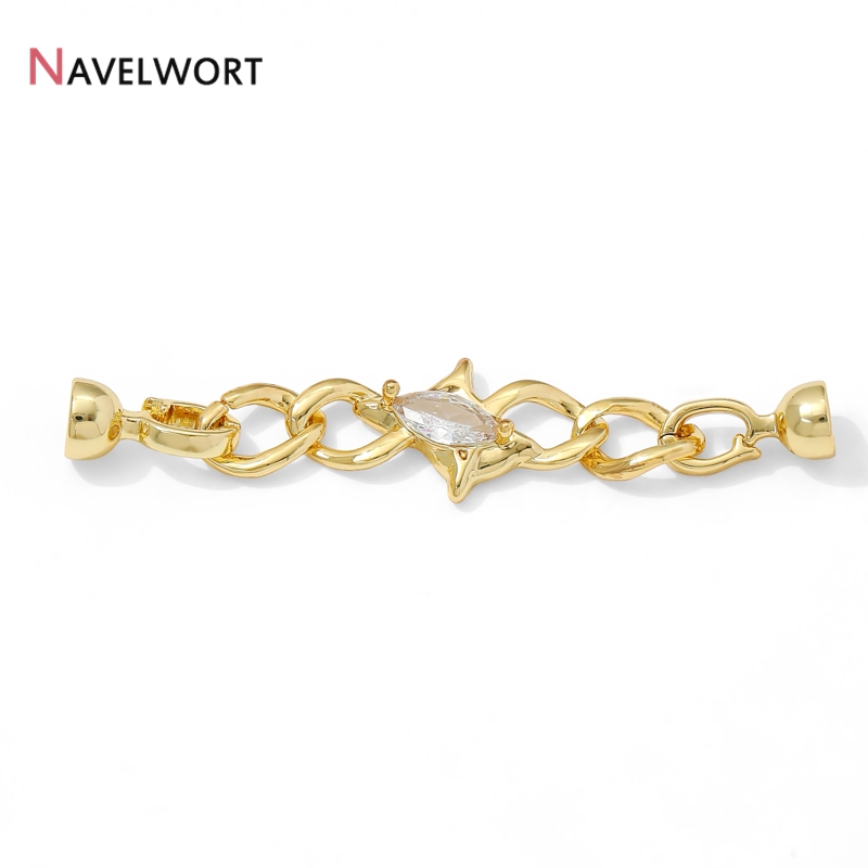 14K 금도금 황동 지르콘 커넥터 패스너 걸쇠 잠금장치 - Jewelry Making Chain 리뷰 및 가격