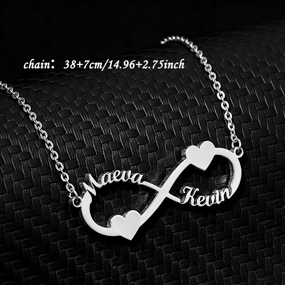 맞춤 이름 목걸이 인피니티 하트 펜던트 스테인리스 스틸 - Making Custom Jewelry 리뷰 및 가격