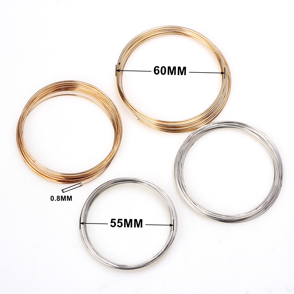 0.8MM 55/60MM 로듐/KC 골드 메모리 와이어 - Memory Wire Bracelet 리뷰 및 가격
