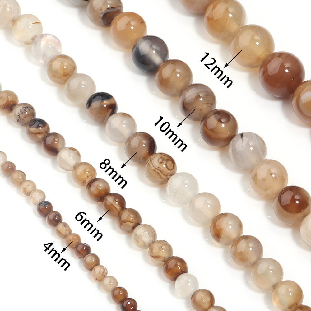 1스트랜드 6/5/8/10/12mm 라이트 브라운 스트 - Jewelry Making With Stones 리뷰 및 가격