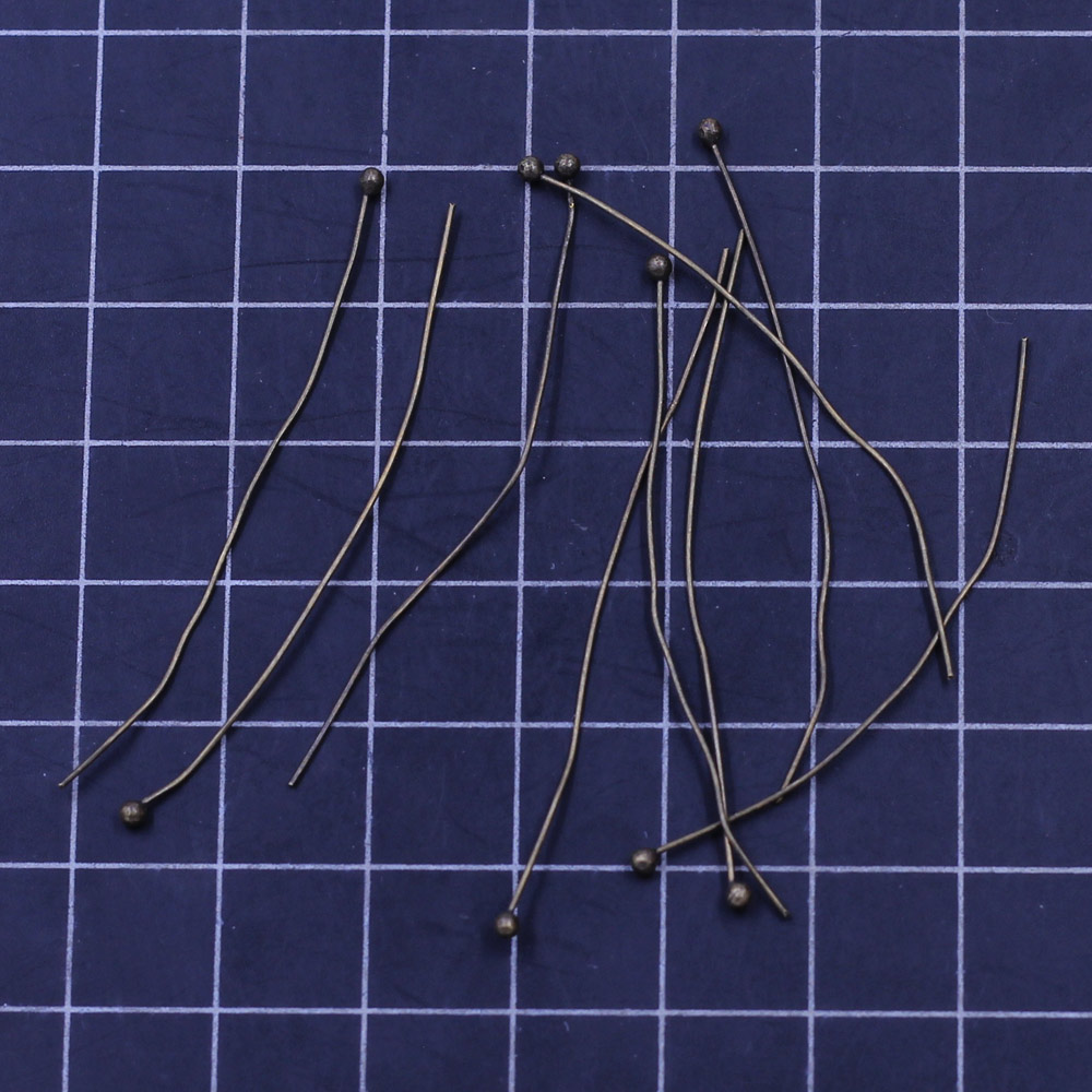 100개 구리 볼 헤드 핀 바늘 수제 공예 보석 DIY - Jewelry Making Head Pins 리뷰 및 가격