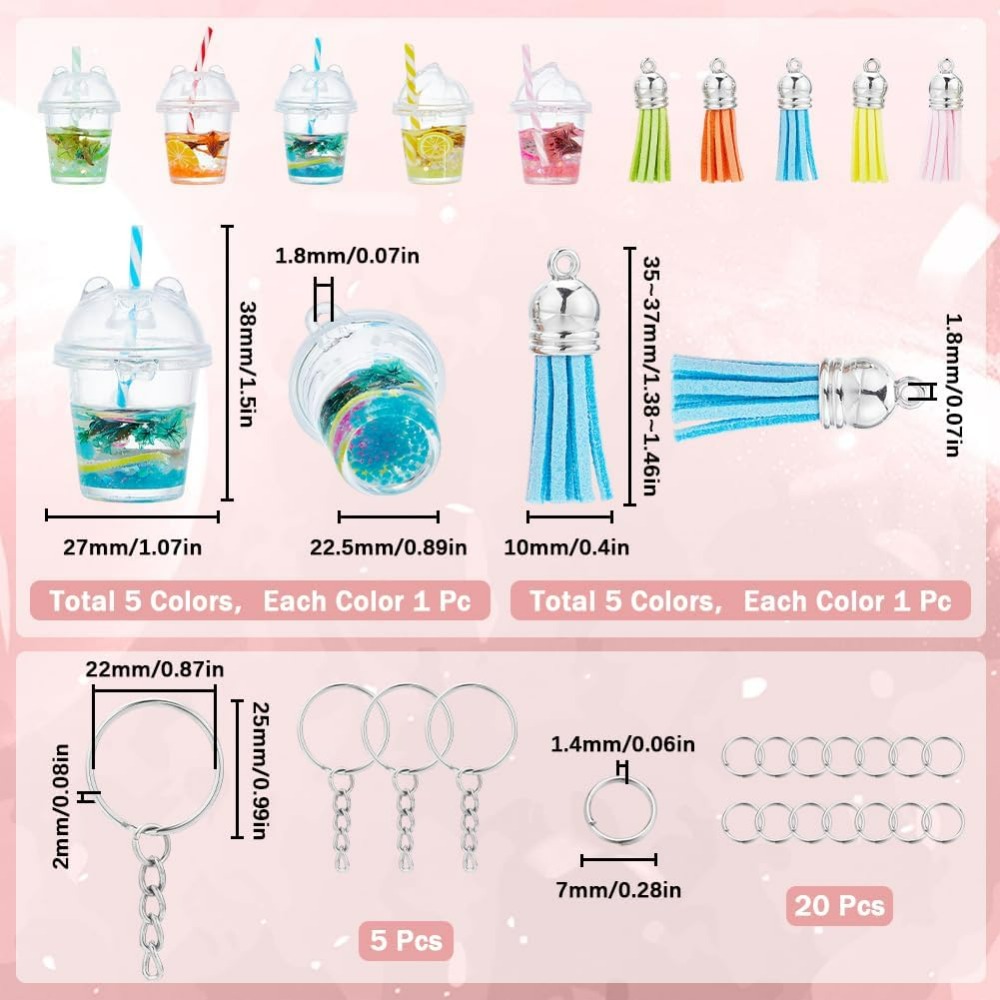 DIY 버블 티 키체인 키트, 버블 티 참, 쥬얼리 제 - Jewelry Making Chain 리뷰 및 가격