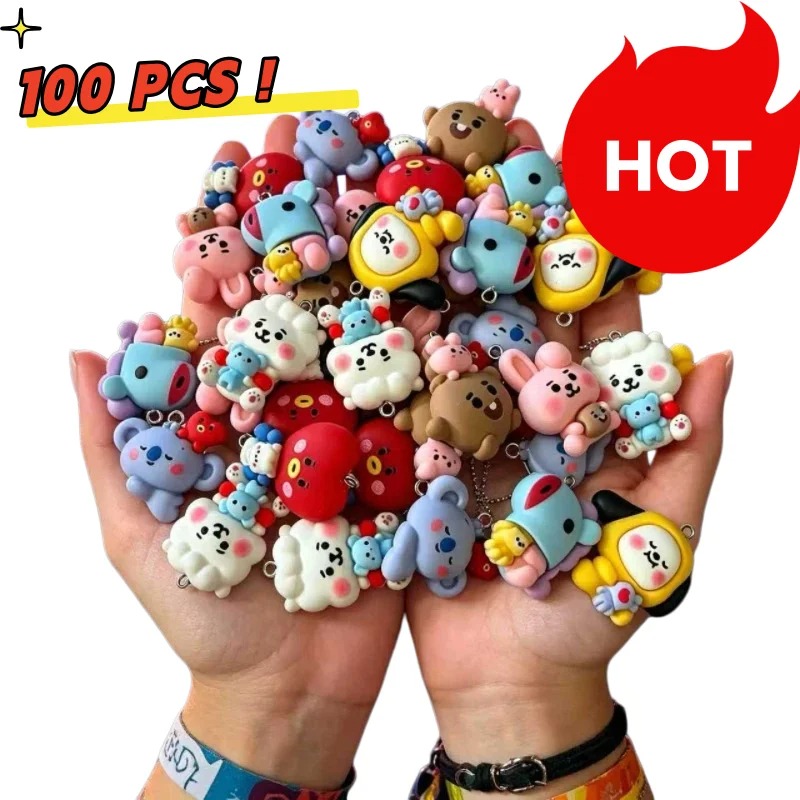 7pcs BT21 수지 만화 참 DIY 액세서리 공예  - Jewelry Making Resin 리뷰 및 가격
