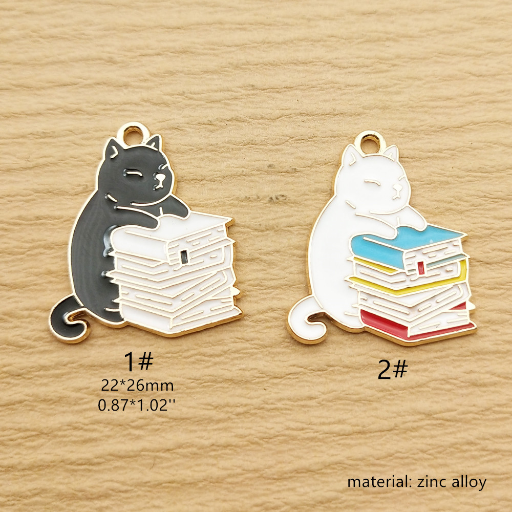 책 고양이 참 쥬얼리 액세서리, 에나멜 목걸이 귀걸이  - Jewelry Making Journal 리뷰 및 가격